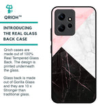 Marble Collage Art Glass Case For Redmi Note 12