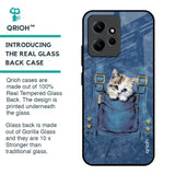 Kitty In Pocket Glass Case For Redmi Note 12