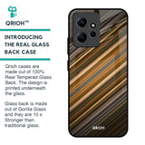 Diagonal Slash Pattern Glass Case for Redmi Note 12
