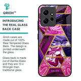 Electroplated Geometric Marble Glass Case for Redmi Note 12