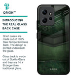 Green Leather Glass Case for Redmi Note 12