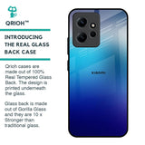 Blue Rhombus Pattern Glass Case for Redmi Note 12
