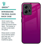 Magenta Gradient Glass Case For Redmi Note 12