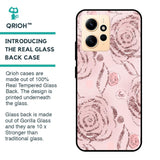 Shimmer Roses Glass case for Redmi Note 12