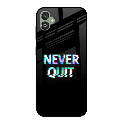 Never Quit Samsung Galaxy F14 5G Glass Back Cover Online