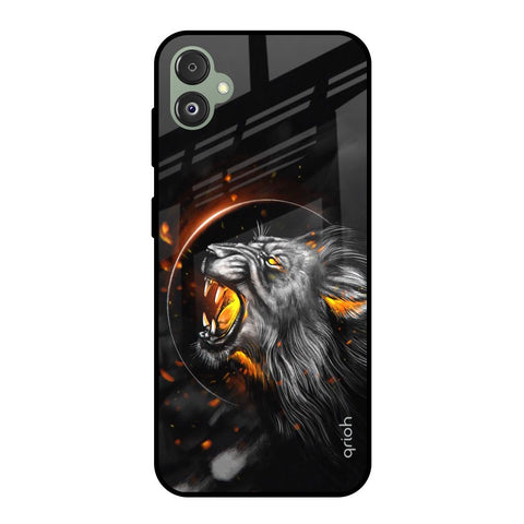 Aggressive Lion Samsung Galaxy F14 5G Glass Back Cover Online