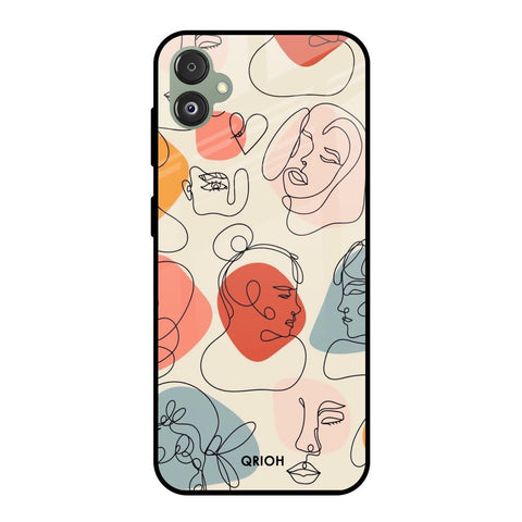 Abstract Faces Samsung Galaxy F14 5G Glass Back Cover Online