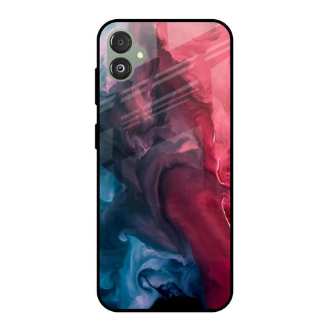Blue & Red Smoke Samsung Galaxy F14 5G Glass Back Cover Online