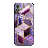 Purple Rhombus Marble Samsung Galaxy F14 5G Glass Back Cover Online