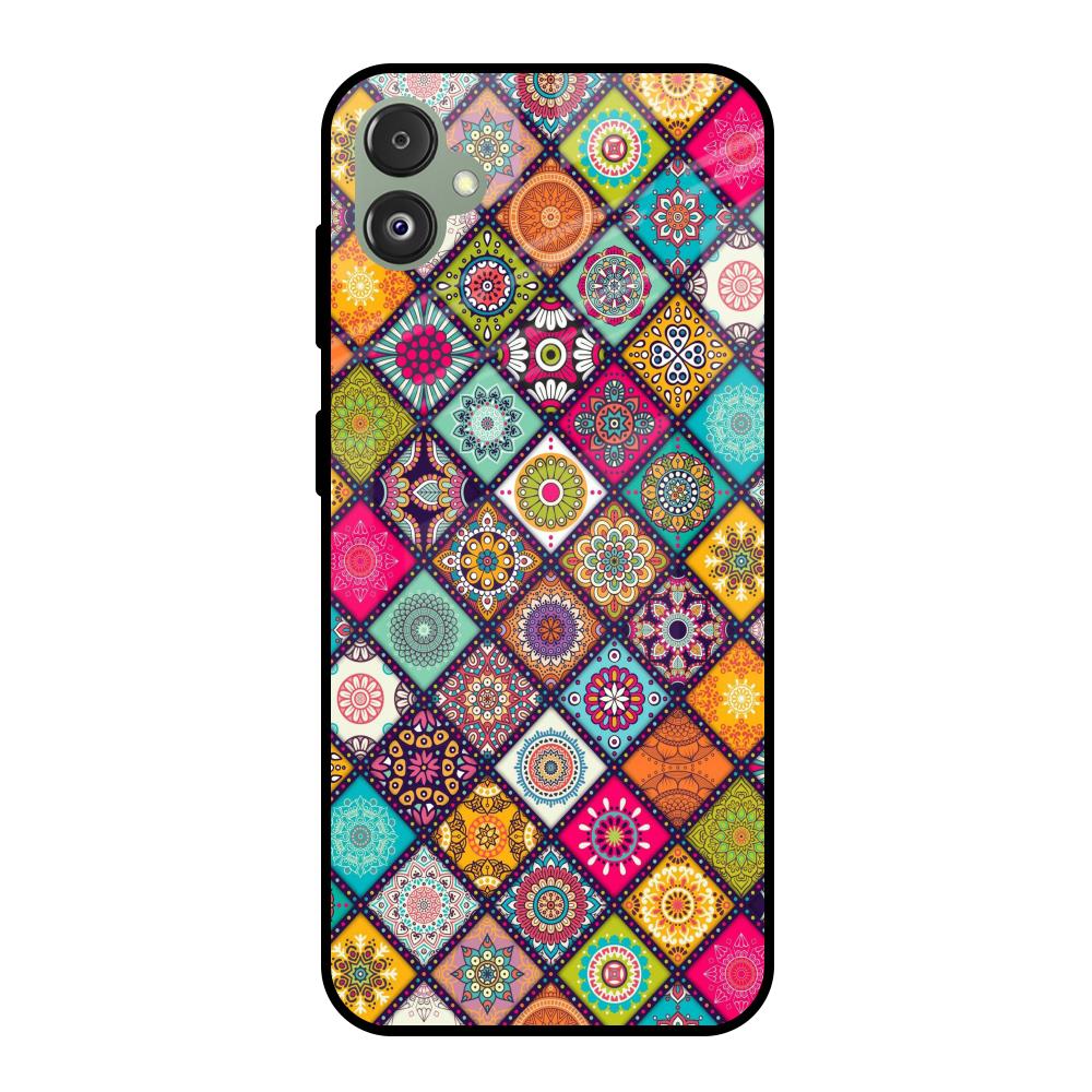 Multicolor Mandala Samsung Galaxy F14 5G Glass Back Cover Online