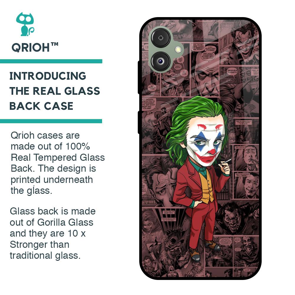 Joker Cartoon Glass Case for Samsung Galaxy F14 5G
