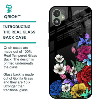 Rose Flower Bunch Art Glass Case for Samsung Galaxy F14 5G