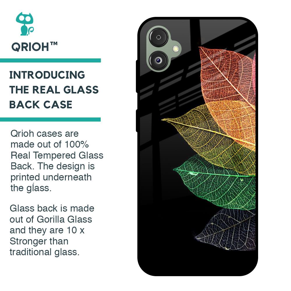 Colorful Leaves Glass Case for Samsung Galaxy F14 5G