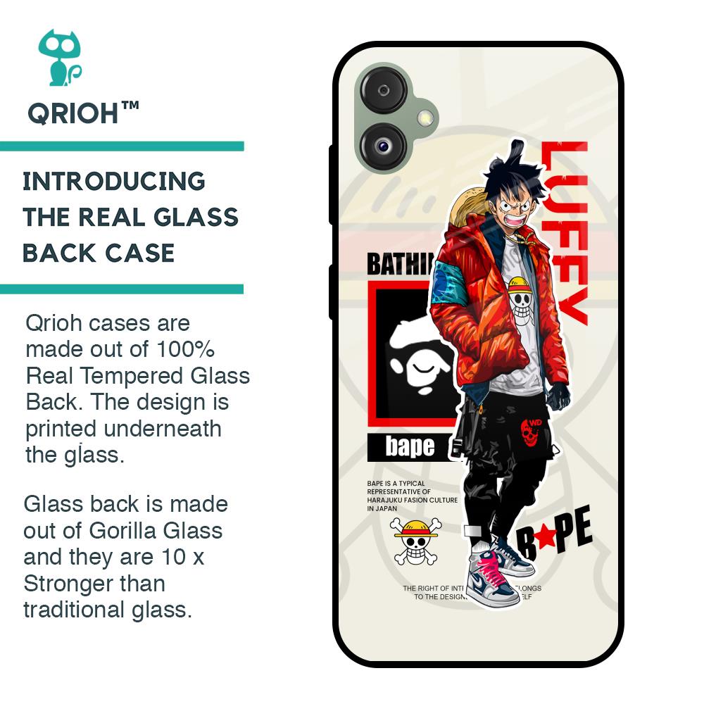 Bape Luffy Glass Case for Samsung Galaxy F14 5G