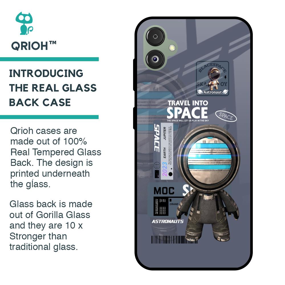 Space Travel Glass Case for Samsung Galaxy F14 5G