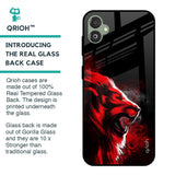 Red Angry Lion Glass Case for Samsung Galaxy F14 5G