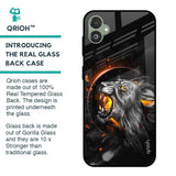 Aggressive Lion Glass Case for Samsung Galaxy F14 5G