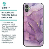 Purple Gold Marble Glass Case for Samsung Galaxy F14 5G