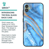 Vibrant Blue Marble Glass Case for Samsung Galaxy F14 5G