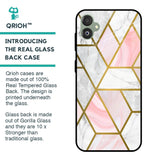 Geometrical Marble Glass Case for Samsung Galaxy F14 5G