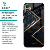 Sleek Golden & Navy Glass Case for Samsung Galaxy F14 5G