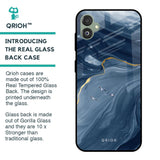 Deep Ocean Marble Glass Case for Samsung Galaxy F14 5G