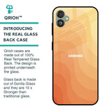 Orange Curve Pattern Glass Case for Samsung Galaxy F14 5G
