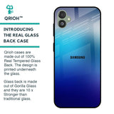 Blue Rhombus Pattern Glass Case for Samsung Galaxy F14 5G