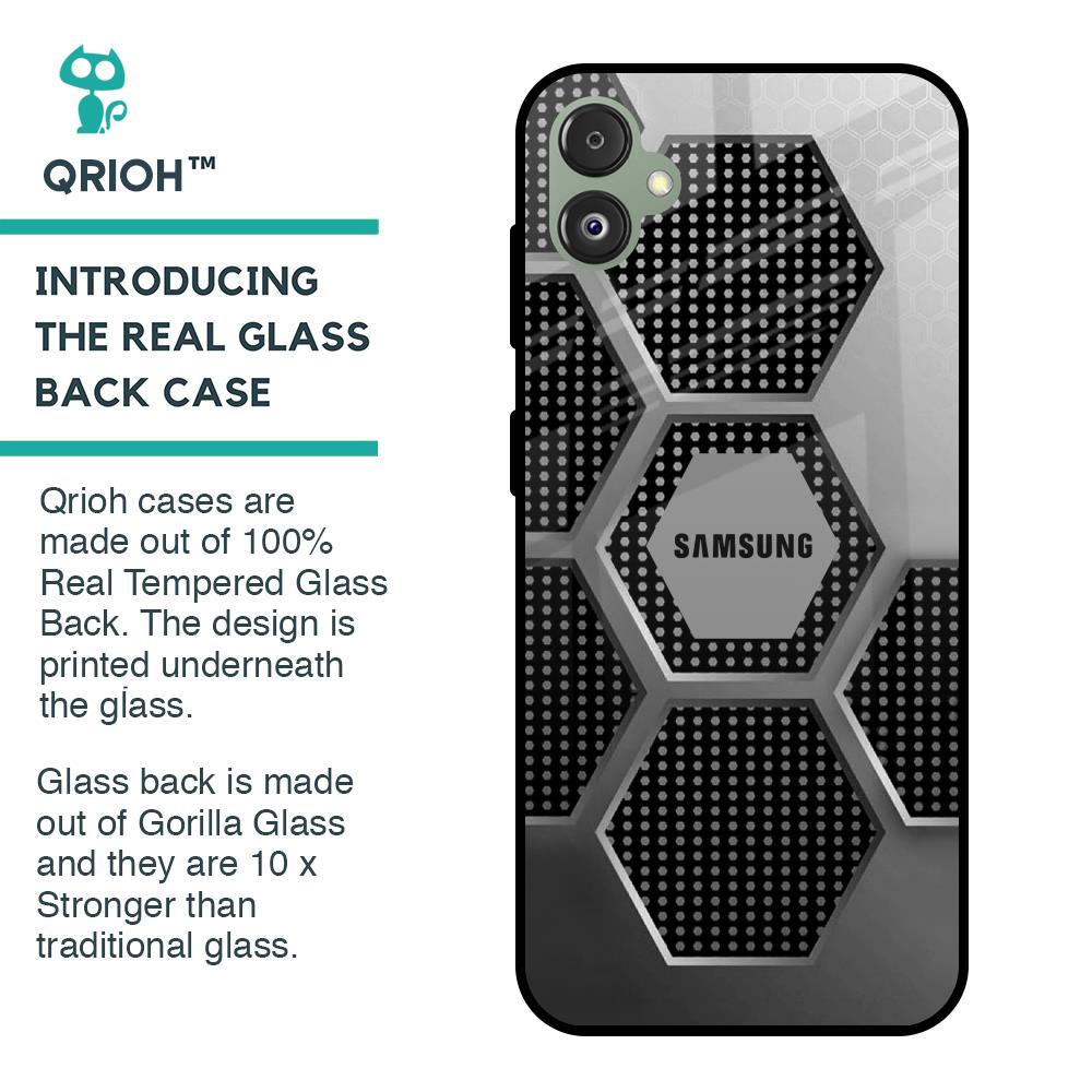 Hexagon Style Glass Case For Samsung Galaxy F14 5G
