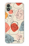 Abstract Faces Samsung Galaxy F14 5G Back Cover