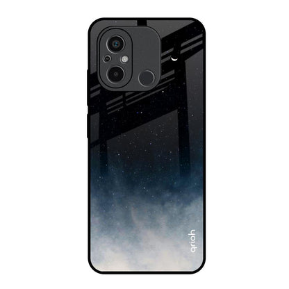 Black Aura Redmi 12C Glass Back Cover Online