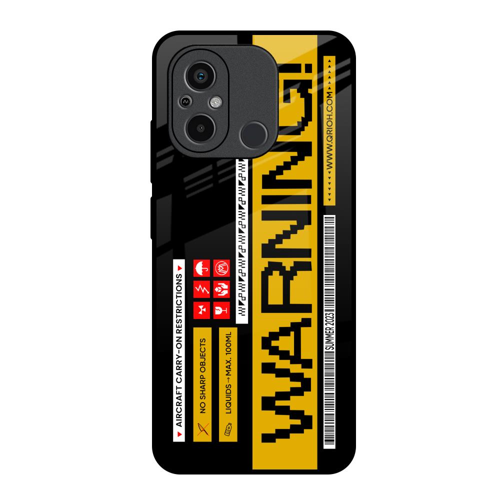 Aircraft Warning Redmi 12C Glass Back Cover Online