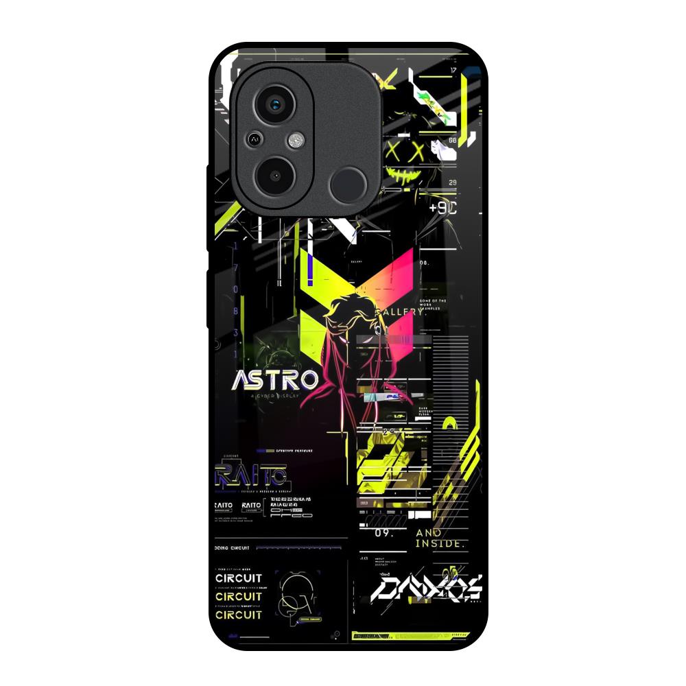 Astro Glitch Redmi 12C Glass Back Cover Online