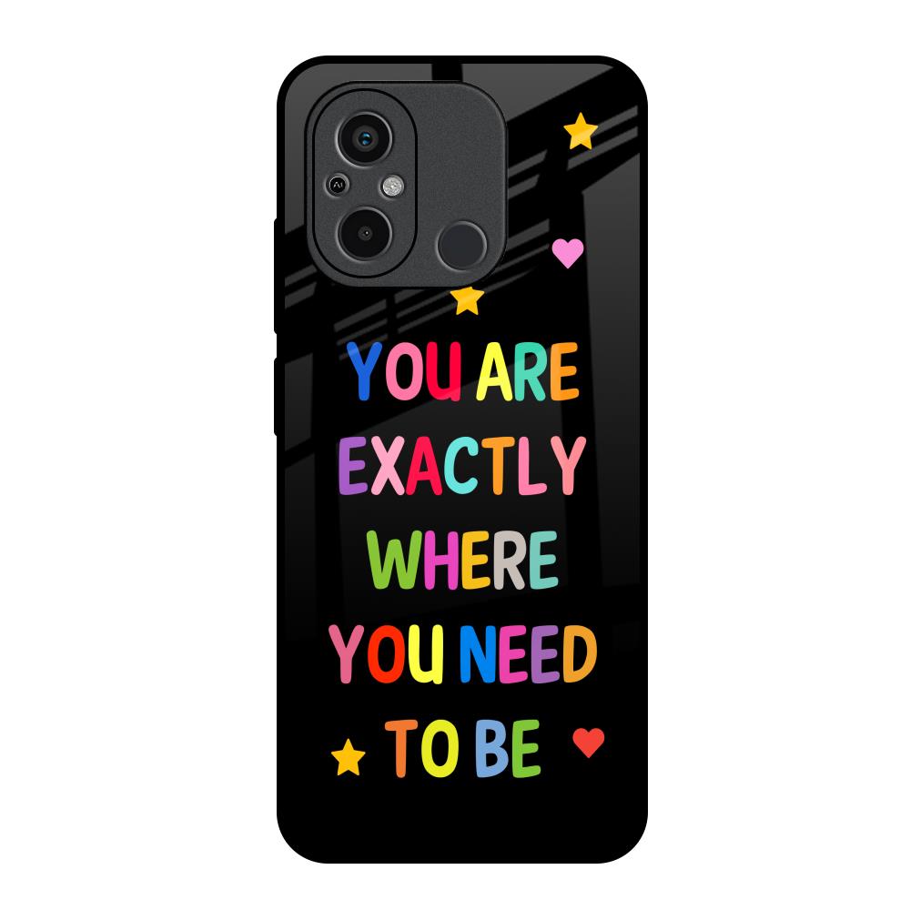 Magical Words Redmi 12C Glass Back Cover Online