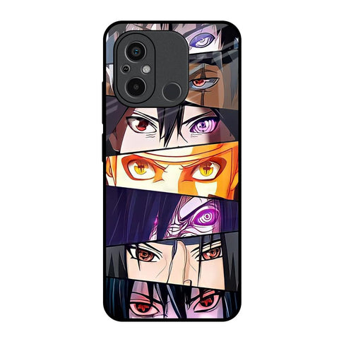 Anime Eyes Redmi 12C Glass Back Cover Online