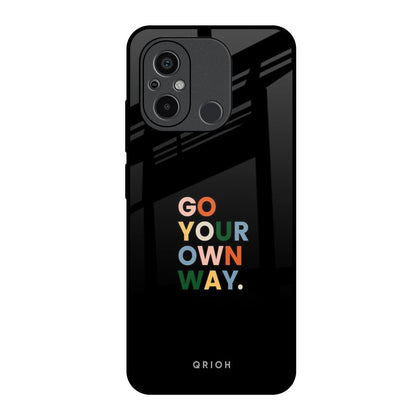 Go Your Own Way Redmi 12C Glass Back Cover Online
