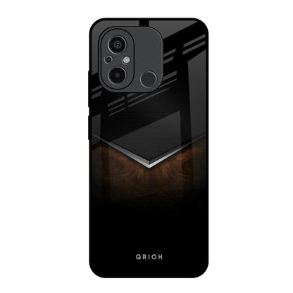 Dark Walnut Redmi 12C Glass Back Cover Online