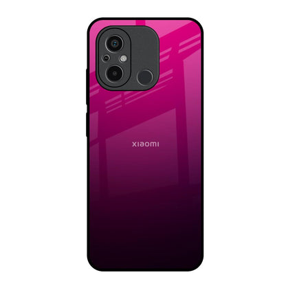 Purple Ombre Pattern Redmi 12C Glass Back Cover Online