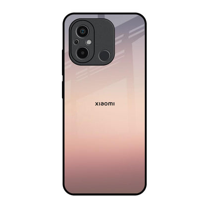 Golden Mauve Redmi 12C Glass Back Cover Online