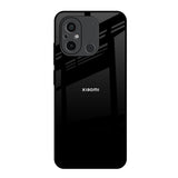Jet Black Redmi 12C Glass Back Cover Online