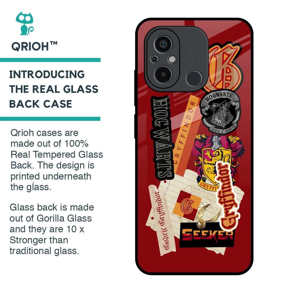 Gryffindor Glass Case for Redmi 12C