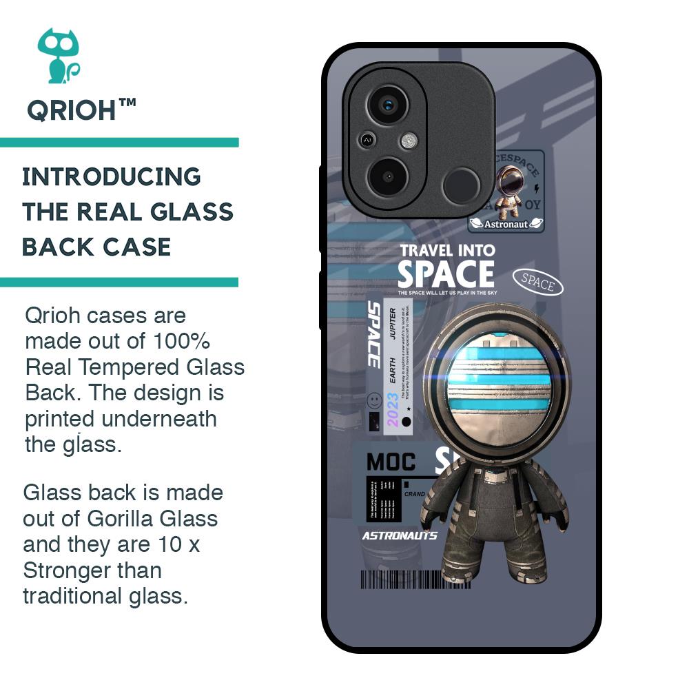 Space Travel Glass Case for Redmi 12C