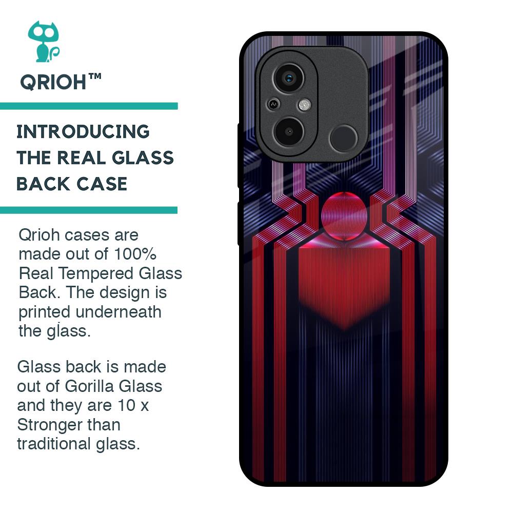Super Art Logo Glass Case For Redmi 12C