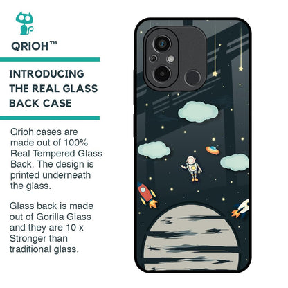 Astronaut Dream Glass Case For Redmi 12C