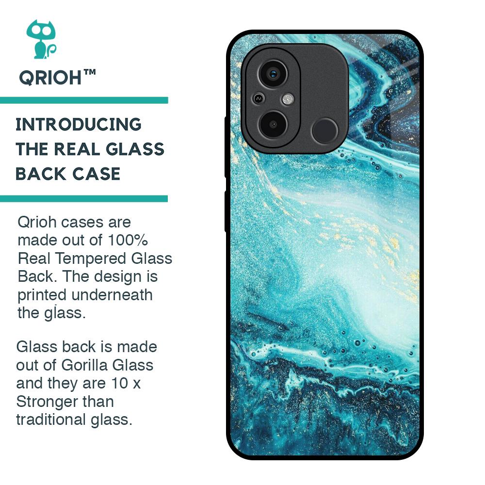 Sea Water Glass Case for Redmi 12C