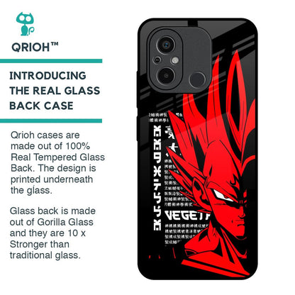 Red Vegeta Glass Case for Redmi 12C