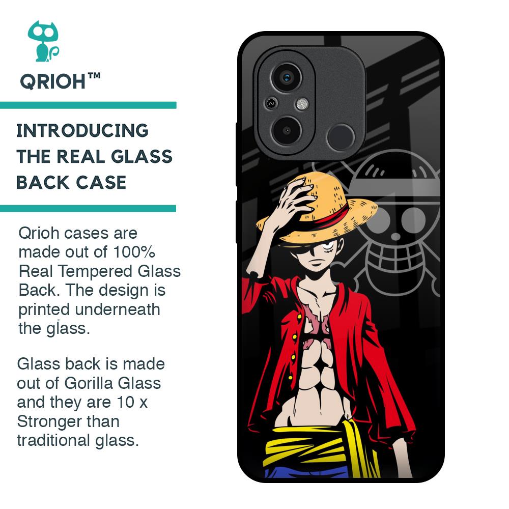Hat Crew Glass Case for Redmi 12C