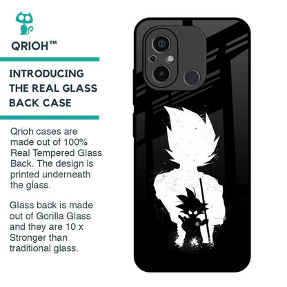 Monochrome Goku Glass Case for Redmi 12C