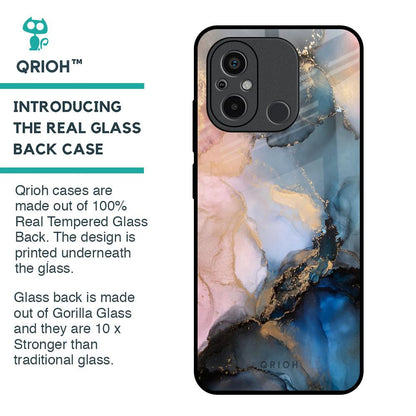 Marble Ink Abstract Glass Case for Redmi 12C