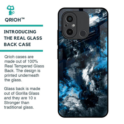 Cloudy Dust Glass Case for Redmi 12C
